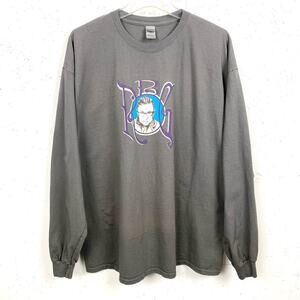 RBG Ruth Bader Ginsburg Long Sleeve Cotton Crewneck Tee Gray Blue Purple 2XL